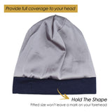 2 Pieces Adjustable Satin Lined Sleep Cap for Curly Hair,Dreadlocks,Braids Available Men & Women