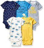 Gerber Baby Boys' 5-Pack Variety Onesies Bodysuits, Awesome Fox, Newborn