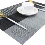 pigchcy Placemats,Washable Vinyl Woven Table Mats,Elegant Placemats