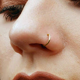 Faux Clip-On Nose Ring 20g - 14k Gold Filled - No Piercing Needed