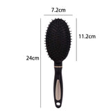 3Pcs Hair Brush Set Detangling Brush Paddle Comb for Women Men Kids Girls Wet Dry Use (Black)