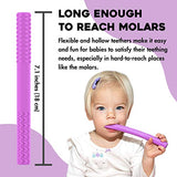 Flexible Hollow Teething Tubes For Babies And Infants 0-12 Months Old - 7.1 Inches