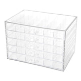 Maxmartt 120 Grids Nail Decoration Sequence Organize Box Transparent Empty Nail Art Storage Box