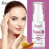 RtopR Vitamin C Snail Serumfor Face & Eyes Most Complete Formula, Skin Care with Natural Ingredients, Anti Wrinkle,Anti Aging,Make The Skin Rejuvenate、Whiten and Tighten, Nourish And Lift