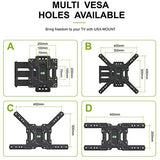 USX MOUNT Full Motion Swivel Articulating Tilt TV Wall Mount Bracket for 26-55" LED