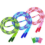 Jump Rope, Adjustable Length Tangle-Free Segmented Soft Beaded Skipping Rope