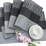 pigchcy Placemats,Washable Vinyl Woven Table Mats,Elegant Placemats