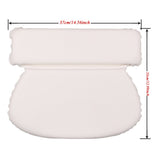 Bath Pillow, Waterproof Bathtub Spa Pillow for Tub Non-Slip Padded Comfort Support Pad Pillow with 7 Suction Cups for Neck, Shoulder and Head Support (White)