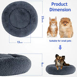 Dog Bed, Comfortable Round Donut Cuddler Pet Bed, Self-Warming Faux Fur Dog Cat