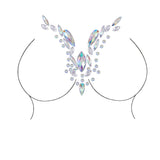 Chicque Rhinestone Face Gems Wings Chest Gem Crystal Eyes Face Stickers Jewels Body Rave Festival Party Face Jewelry for Women and Girls 2PCS