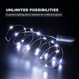 CYLAPEX 6 Pack Cool White Fairy String Lights Battery Operated Fairy Lights Firefly Lights LED