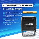 Custom Self-Inking Stamp - Up to 3 Lines - 11 Color Choices and 17 Font Choices