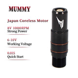 Mummy Rotary Tattoo Pen Machine Japan Motor 3.5mm Stroke Length Aluminum Frame for Tattoo Eyebrow and Lips