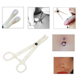 Body Piercing Clamps - Yuelong 25PCS Disposable Slotted Navel Forceps Clamp Triangle Open Plier Ear Nose Piercing Tools Tattoo Piercing Supplies (Triangle)