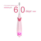 Fairywill Children Electric Toothbrushes for Kids with 7 Popular Songs, Smart Timer, 2 Brush Heads in Pink