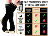 Physix Gear Compression Socks for Men & Women 20-30 mmhg, Best Graduated