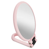 Vtrem 15X 1X Magnifying Makeup Mirror Double Sided Handheld Mirror with Magnification Portable Folding Vanity Mirror with Stand for Home Travel, Pink
