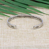 A True Friendship is A Journey Without an End Bracelet BFF Jewelry Gift