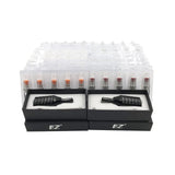 EZTAT2 100 Pcs EZ Revolution Tattoo Cartridge Needles Assorted with 2 Aluminum Grips 2 Needle Bars Complete Kit