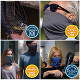 Copper Fit unisex adult Guardwell Face Cover and Neck Gaiter, Blue, US