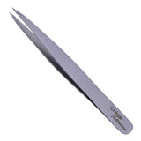 Tweezers - Eyebrow Offset Ultra Fine Point Tweezer - Pointed Tip, German Stainless Steel, Hair Plucking, Facial - By The Unique Edge