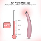 Sonic Vibration Eye Massager 40℃ Heated Wand By TOUCHBeauty, Relieves Dark Circles and Puffiness Eyes & Lips Care Device TB-1583（Cherry Pink）