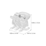 LEORX 60pcs Mini Hair Claw Transparent Small Resin Hair Jaw Clip Non-slip Hair Barrettes for Hair Styling, 1.5cm