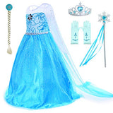 Party Chili Princess Costumes Birthday Party Dress Up for Little Girls with Wig