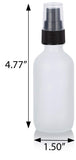 2 oz Frosted Clear Glass Boston Round Treatment Pump Bottle (6 Pack) + Funnel
