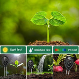 Soil pH Meter, 3-in-1 Soil Moisture/Light/pH Tester and Humidity Meter for Gardening