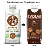 Evolve Plant-Based Protein Shake, Double Chocolate, 20g Protein, 11 Fl Oz, 12 Pack