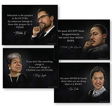 Black History Month Decorations (Set of 4 Powerful Black History Posters) Set