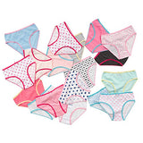 Alyce Intimates Pack of 18 Girls Cotton Brief, Assorted Solids & Prints