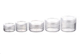 50PCS Clear Empty Refillable Plastic Cosmetic Jars Makeup Cream Lotion Eyeshadow Traveling Packing Bottles Lip Balm Storage Holder Container DIY Beauty Tools(10g/0.34oz)