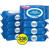 Cottonelle FreshFeel Flushable Wet Wipes for Adults, 8 Flip-Top Packs, 42 Wipes