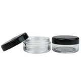 Beauticom 5G/5ML Round Clear Jars with Black Lids for Acrylic Powder, Rhinestones, Charms and Other Nail Accessories - BPA Free (Quantity: 500pcs)