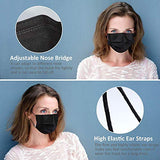 Disposable Face Masks Black, 3 Ply Face Masks of 50 Pcs Disposable Mask