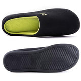 RockDove Men's Original Two-Tone Memory Foam Slipper, Size 5-6 US Men, Black/Lime