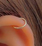 18 Gauge 14k Gold Filled Cartilage Hoop 7 mm solid gold Hoop Earring