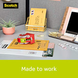 Scotch Sure Start Packaging Tape, 1.88"x 22.2 yd, Designed for Packing