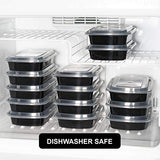 Freshware Meal Prep Containers [15 Pack] 1 Compartment Food Storage Containers