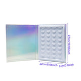 Eyelash Book, 16 Pairs False Eyelashes Storage Container Glitter Paper Makeup Display Box Holder, Eyelash Sample Protective Case
