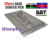 20 pcs Tattoo Skin Marking Pens (Color Purple)