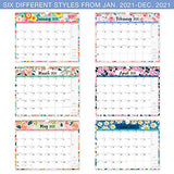 2021 Calendar - Wall Calendar 2021 with Foral Monthly Page, Jan 2021 - Dec 2021