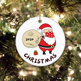 2020 Christmas Tree Ornament, Merry Christmas Masked Santa Claus Toilet Paper