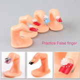 Practice Finger Nail Art Practice Finger Plastic Fake Fingers with Nails for Hand Nail Art Training Display Decoration Tools (20pcs)