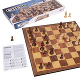 Silly Goose Chess Game, Cardboard Folding Chess Set with Plastic Chess Pieces