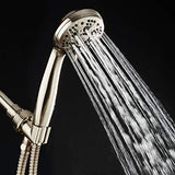 AquaDance High Pressure 6-Setting Full Brushed Nickel Handheld Shower Head