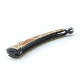 Meilliwish Retro Cloth Banana Hair Claw Clip for Women (H61)(Gold)