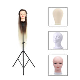 DANSEE Wig Stand Tripod Metal Mannequin Head Tripod Stand Adjustable 43 inch (Black)